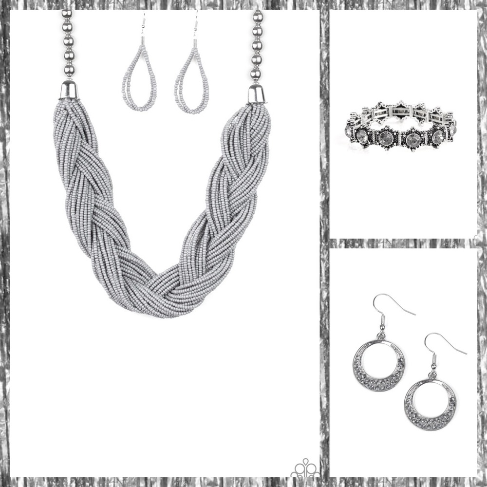 Seed bead paparazzi grey set